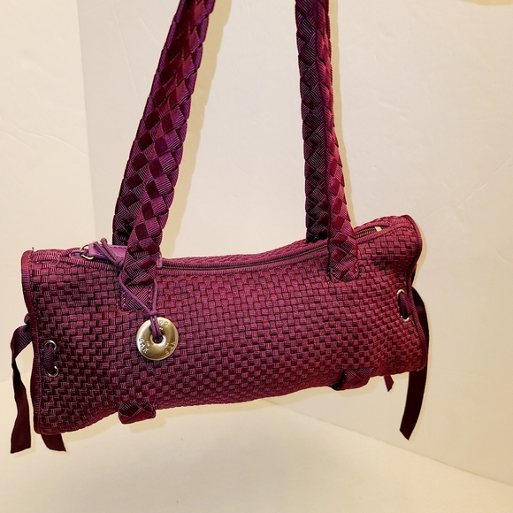 The Sak purple crocheted NWOT barrel purse - Picture 7 of 16